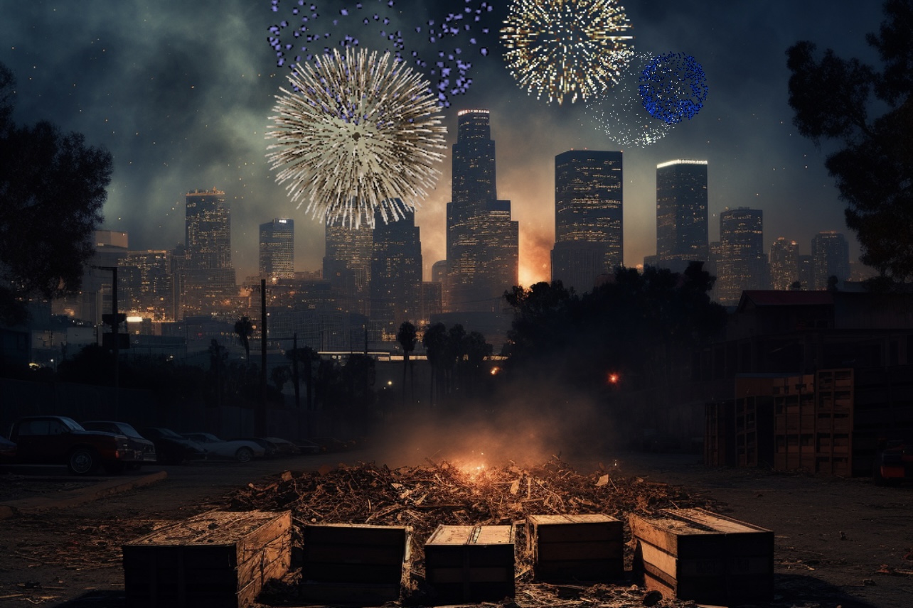 Firework Frenzy Sparks Anxiety in Downtown Los Angeles
