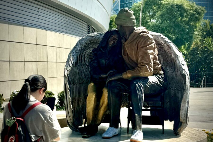 Kobe Bryant “Girl Dad” Statue at Crypto Arena Draws Love from Adoring Fans World Wide
