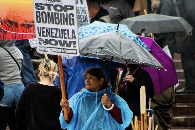 Protest at Pershing Square Joins Nationwide Rallies Against Military Capture of Venezuelan President