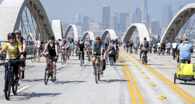 DTLA Breaks for CicLAvia—Heart of LA  16th Anniversary