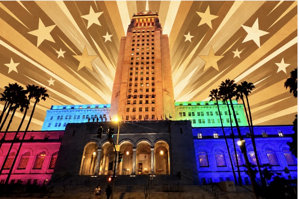 City Hall Lights Up Once Again for Annual LA For All Celebration